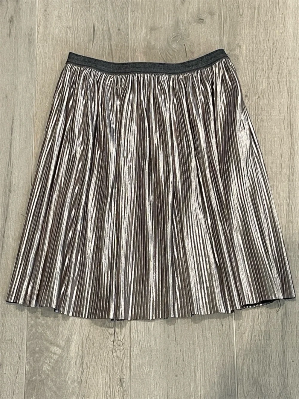 Zara Kids Girls Silver Metalic Pull On Skirt Size 10Y 140cm